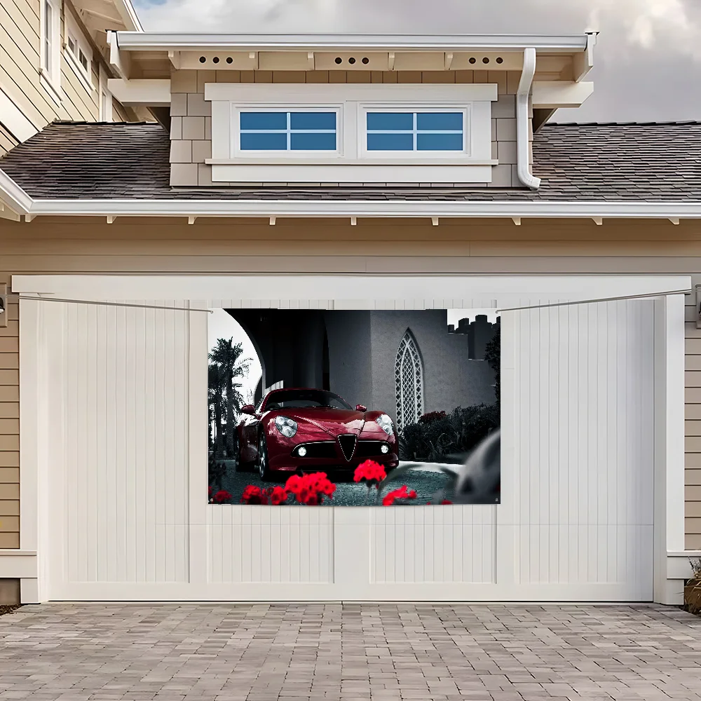 Cool Car A-AlFa-R-RoMeos Flag Room Bedroom Home&Outdoor Wall Hanging Concert Printed Background Decoration Art Banner