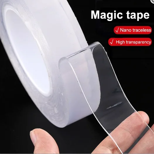 1/2/3/5m Nano Tape Double-Sided Adhesive Tape Traceless Reusable Waterproof Tape For Bathroom Kitchen Sink Tap Gel Sticker