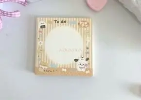 1book Cute Little Dog Simple Memo Book Ins Non Adhesive Tearable Message Notebook Student Account Material Book