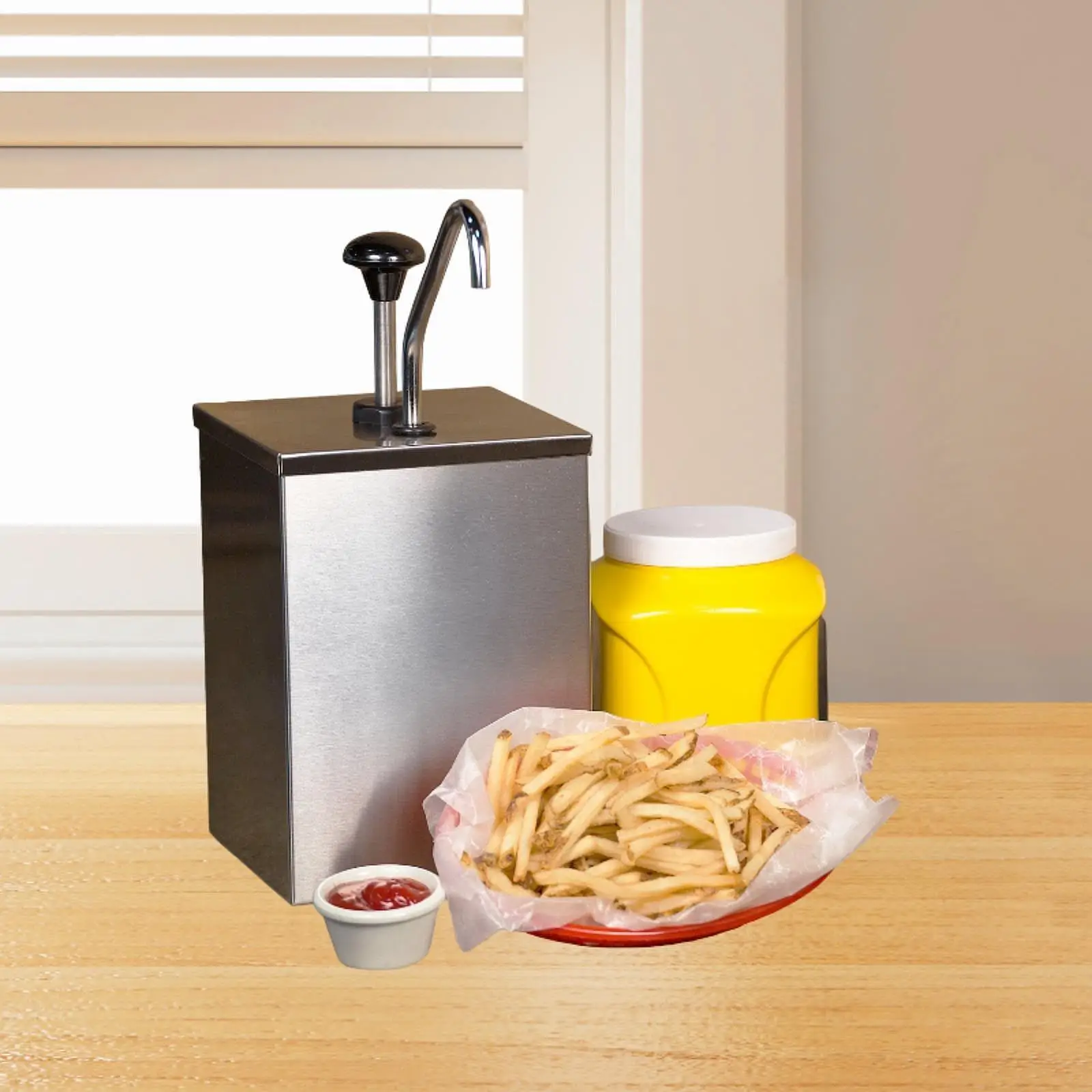 Sauce Dispenser Pump 4L Seasoning Sauce Pump Easy to Use Large Capacity Manual