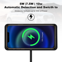FULL-QI Car Wireless Quickly Charger For Iphone 8 XS XR Car Charging Pad For  S10 Dock Station Non-Slip Mat Car Dashboard