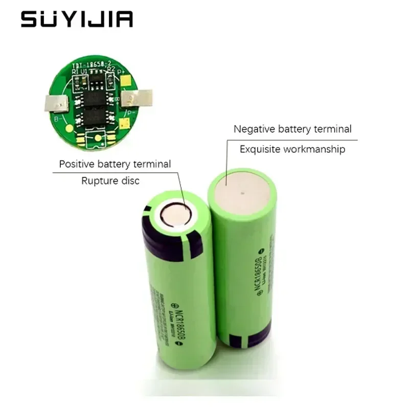 1-10PCS NCR18650B Actual Capacity Original 18650 Battery 3.7V 3400mah Lithium Rechargeable Batteries 18650 Cells Li-ion Bateria