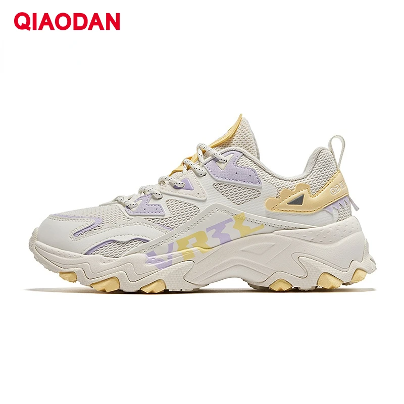 QIAODAN Sneakers Women 2023 New Fashion Shock-Absorbant antypoślizgowa gumowa podeszwa wysokość wygodne zrównoważone obuwie Casual XM16220360