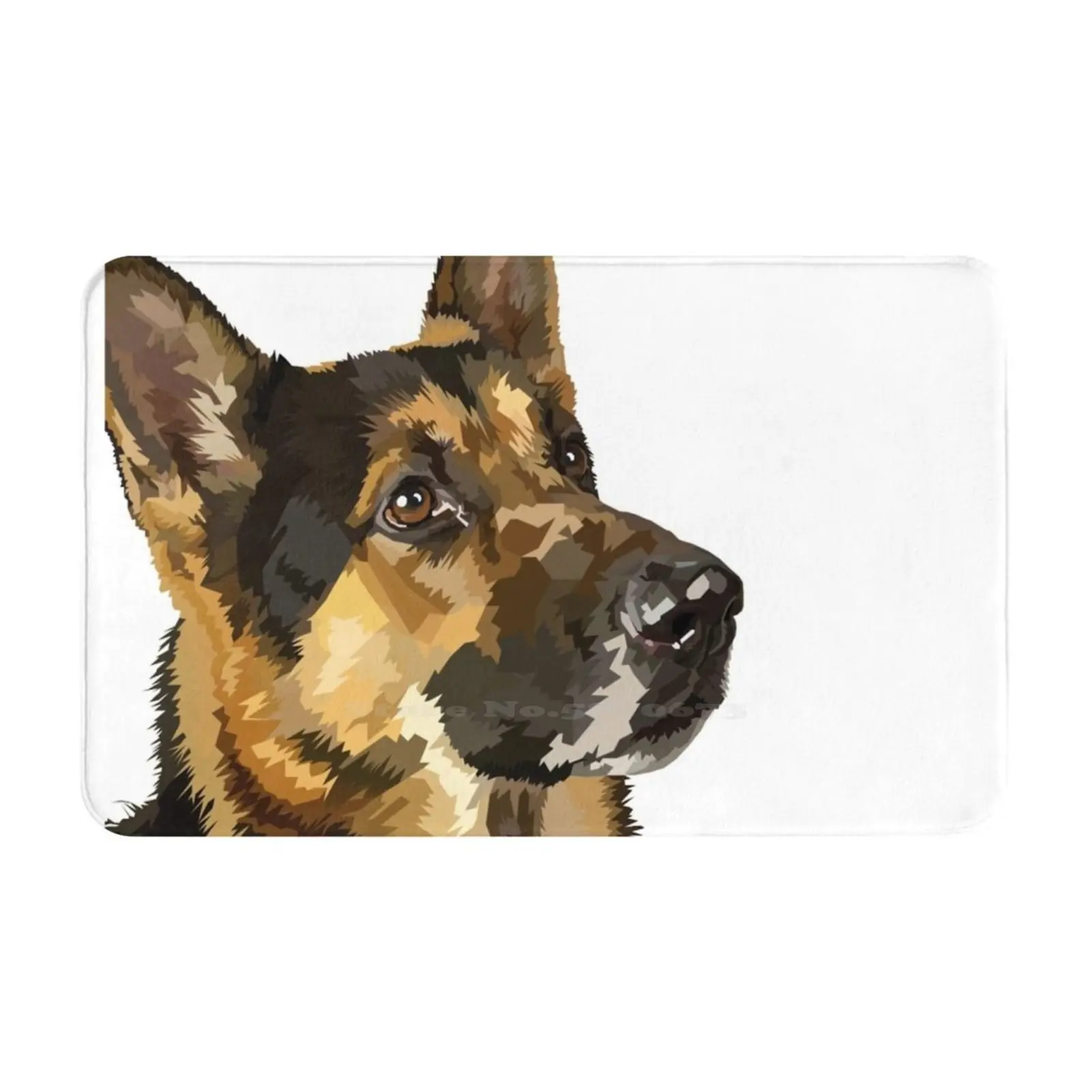 German Shepherd Soft Cushion Car Home Carpet Door Mat German Shepherd Dog Animal Graphic Design