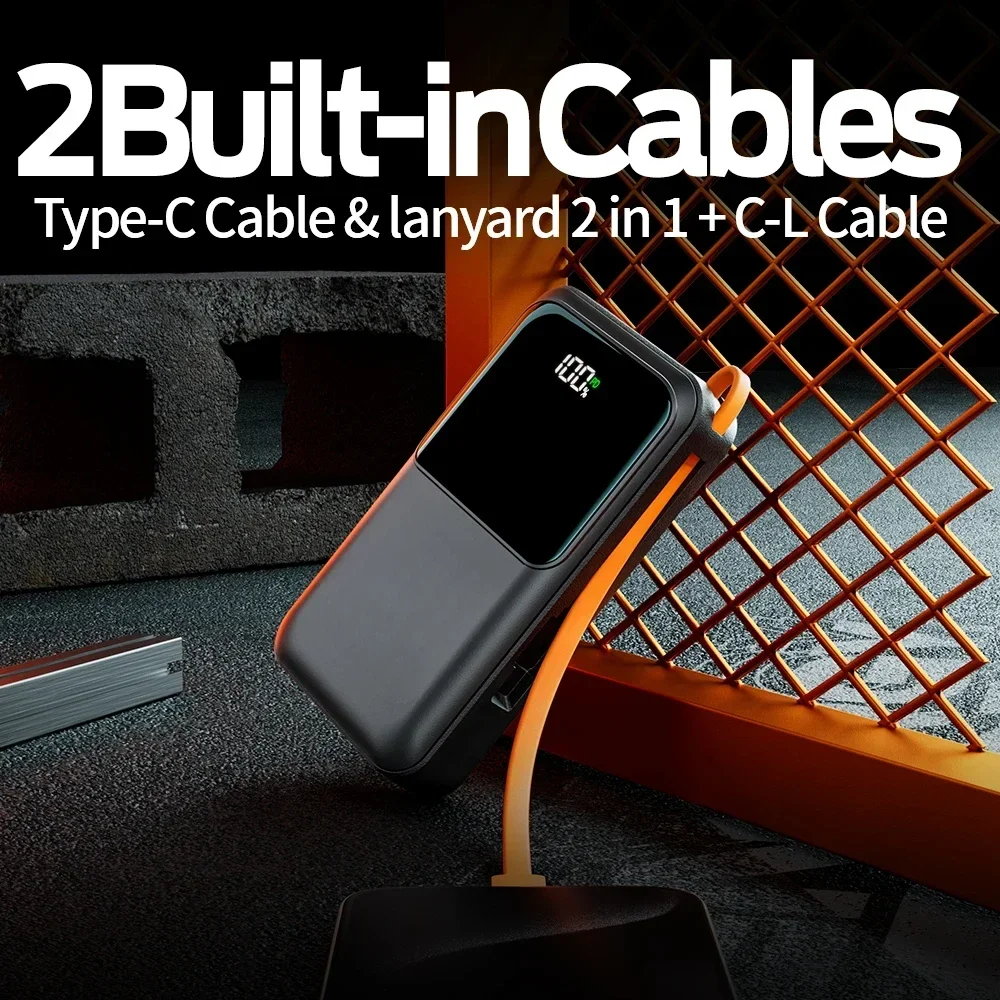 كابل 22.5 وات ماكس محمول USB-C شحن سريع بطارية خارجية لهاتف آيفون وشاومي وهواوي باور بانك 20000 مللي أمبير في الساعة