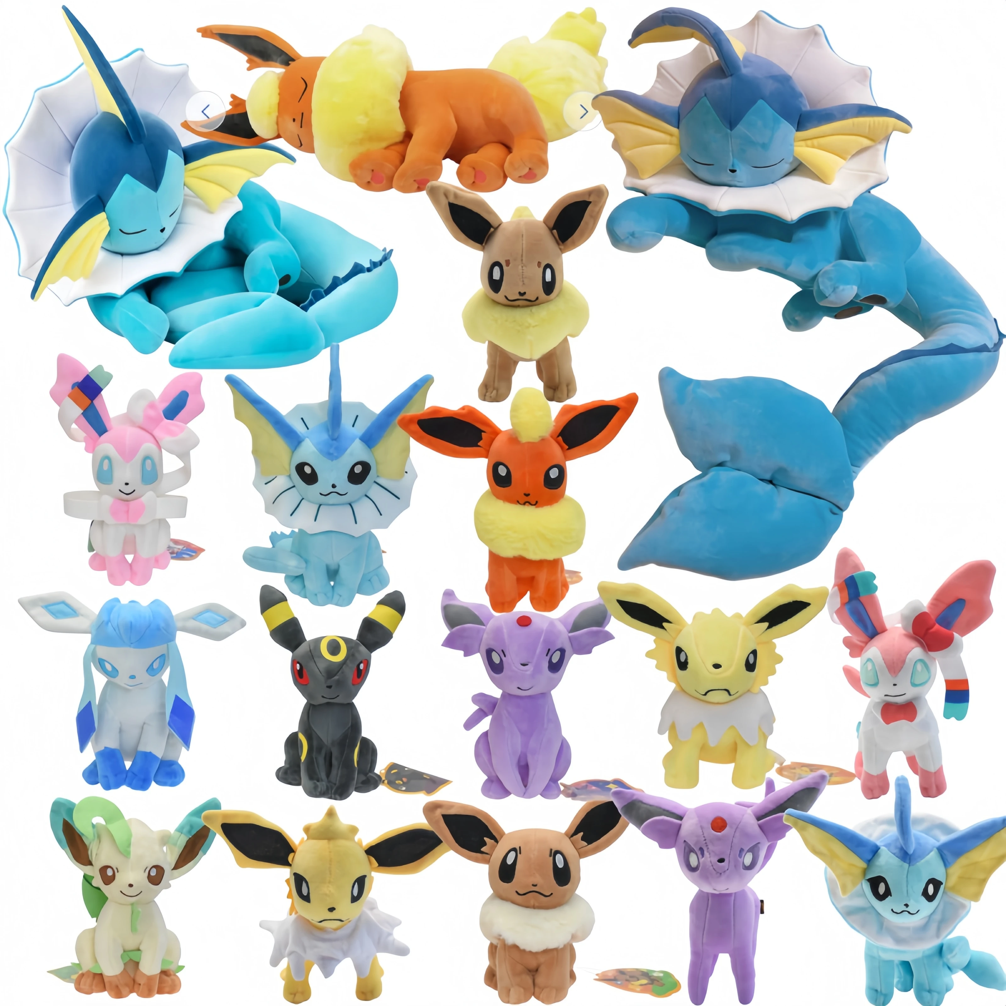 peluche-pokemon-pikachu-flareon-vaporeon-eevee-evoli-umbreon-leafeon-jouets-en-peluche-poupee-en-peluche-jouets-d'anime-cadeau-pour-les-amateurs