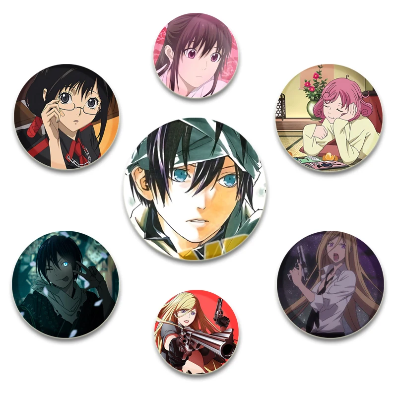 58/44/32mm Anime Noragami Simple Button Pins Snap Brooches Daily Fashion Decoration Birthday Anniversary Ideal Gifts