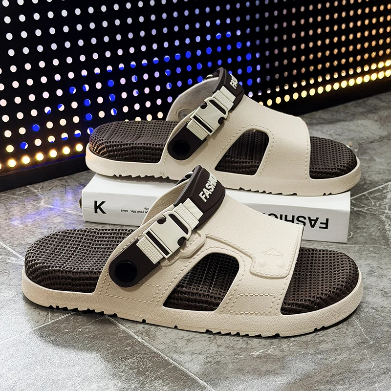 

Unisex Waffle Texture Summer Slides Waterproof Non Slip Thick Bottom Quick Dry for Bathroom Beach Pool Indoor Outdoor Slippers