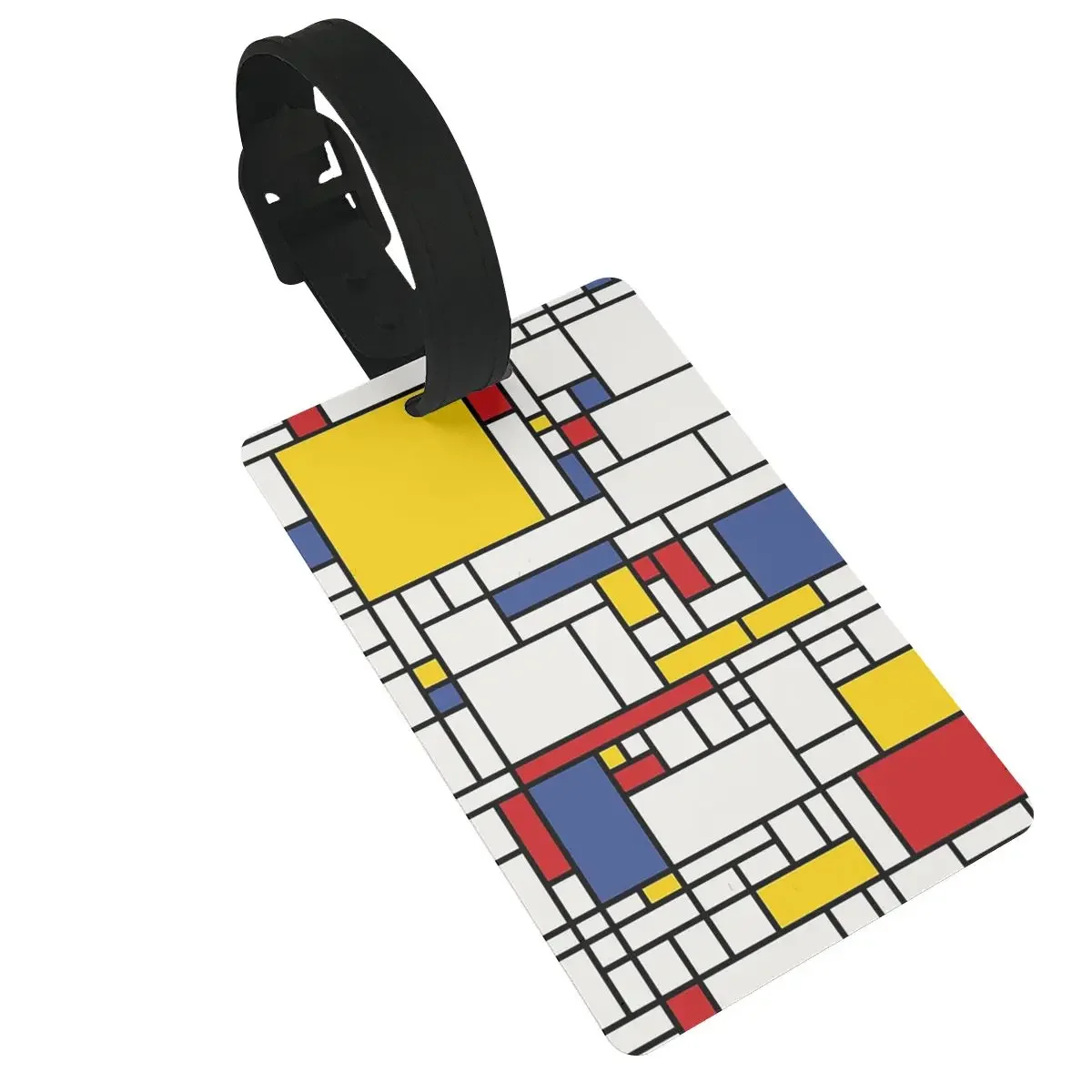 

Piet Mondrian Luggage Tags Suitcase Accessories Travel PVC Cute Baggage Boarding Tag Portable Label Holder ID Name Address