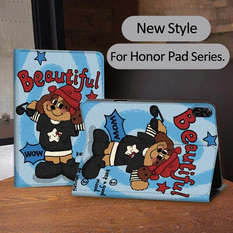 

Creative Animal Illustration For Honor Tab Tablet MagicPad 3 6 7 X8 V7 V8 8 9 X9 X8a X9a 10 Pro Inch 2020 2021 Tablet Case