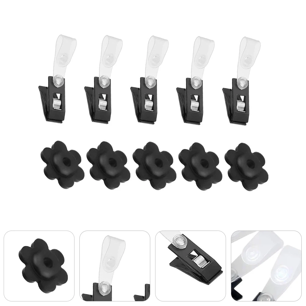 

20 Pcs Flag Clips for Garden Flags Weather Resistance Pole Black Anti-wind Outdoor
