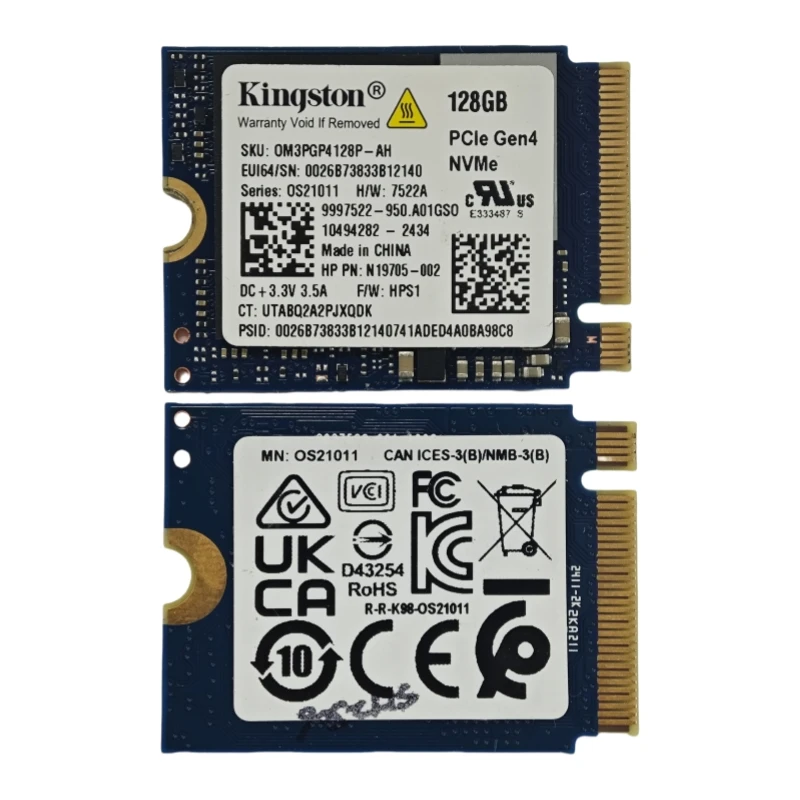 Kingston 128GB Gaming M.2 2230 PCIe 4.0 NVMe محرك الأقراص الصلبة الداخلي (SSD) - متوافق مع سطح البث والكمبيوتر المحمول وسطح المكتب - OEM