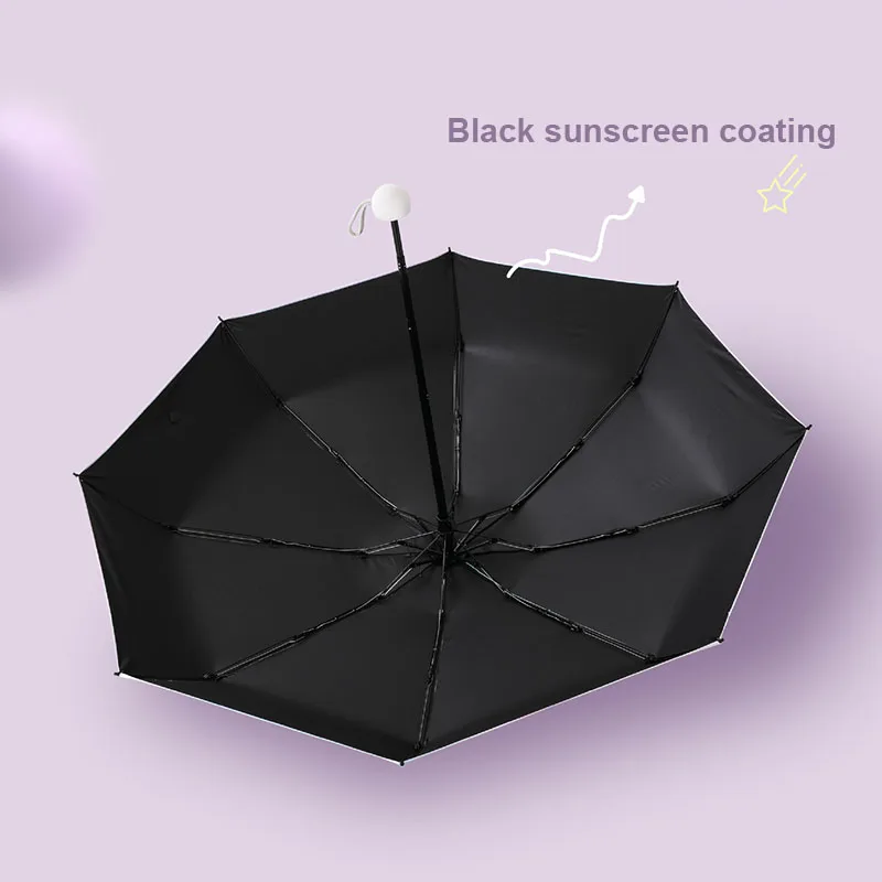 Colorful Gradient Mini Umbrella 8 Ribs Luxury Women Umbrellas Anti UV Parasol 5-Folding Fashion Sunscreen Small Manual Umbrella