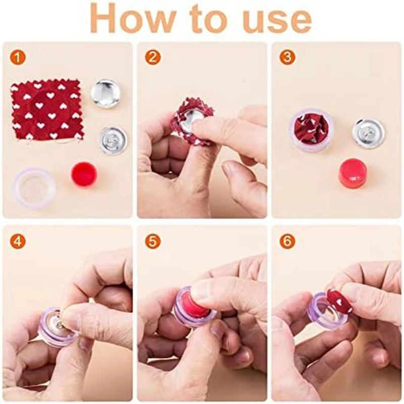 100 Sets Sewing Buttons Cover Kit Silver Metal For Art Crafts Sewing Notion Supplies, 7/8Inch Button Covers & Button Backs