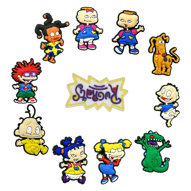 

11-60Pcs Paris cartoon Themed Shoe Charm - Cute PVC Decorative Buckle for Sandals, Garden Shoes, Kids Party & Festival Gift"