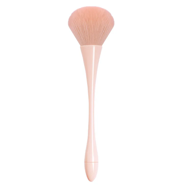 1PCS Little Waist Rose Gold Pink Loose Powder Makeup Brush Plastic Handle Soft Non Powdery Non Shedding Makeup Brush Tool