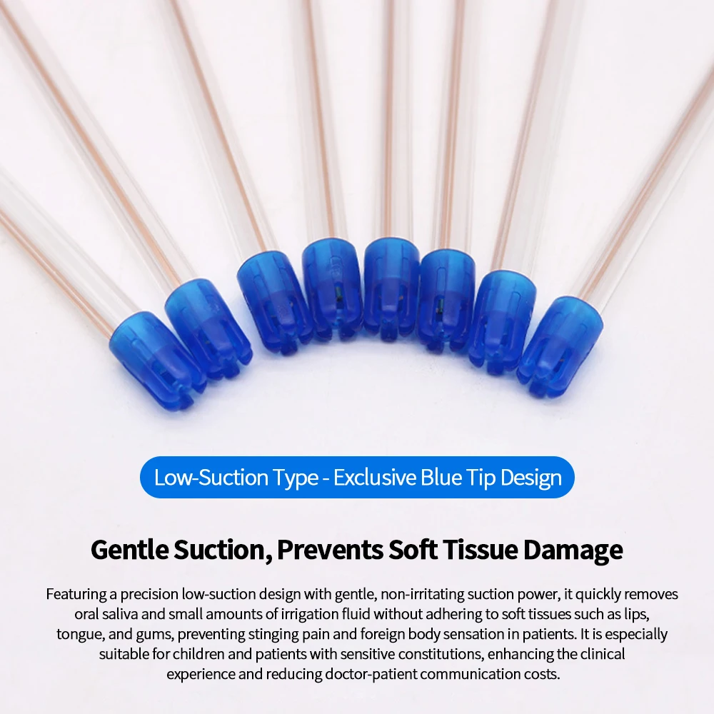 300pcs Dental Disposable Saliva Ejector Low Volume Suction Tips Aspirator Tube Oral Care Tool Dental Clinic