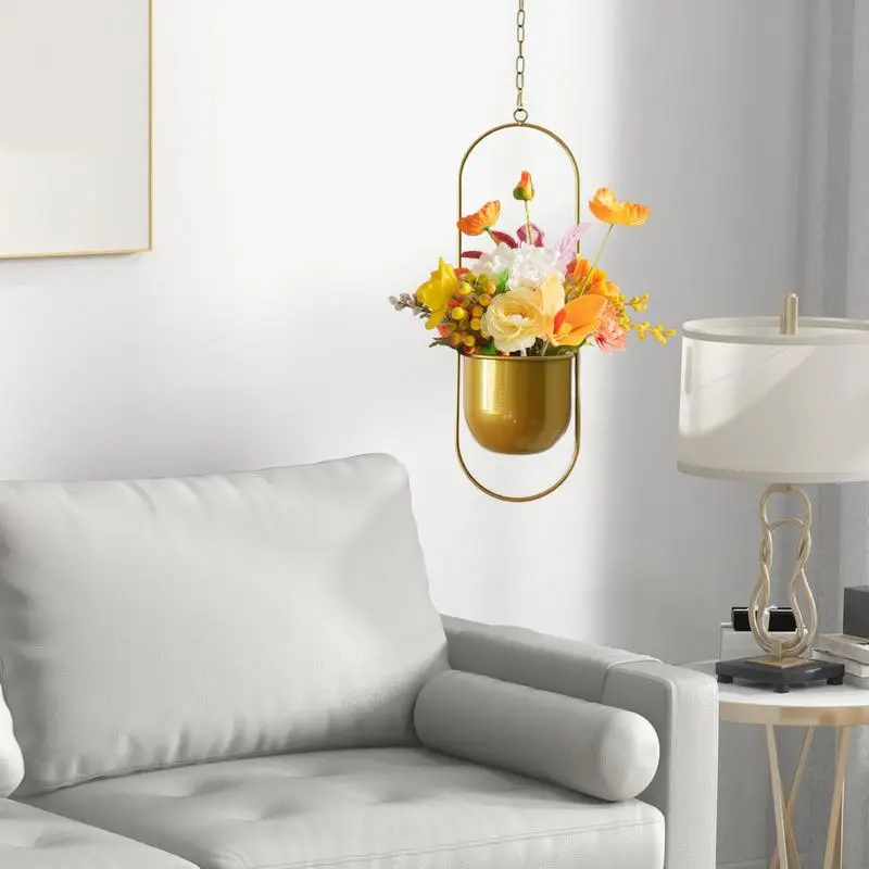 Потолочный горшок для растений, гидропонный горшок для растений, подвесной металлический хлорофитум, сочный горшок, декоративное украшение для дома, балкона