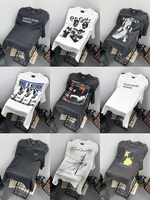 Erd Melancholy Rich Second Generation Slogan American Retro High Street Cleanfit Washed Do Old Vtg Short Sleeve T-shirt Men