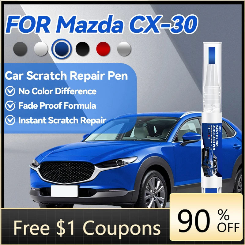 

Инструменты и аксессуары для авто: Ручка-корректор для ремонта лакокрасочного покрытия Mazda CX30 2019-2025 DM, средство для удаления царапин, DIY автоаксессуары, черный, белый, S