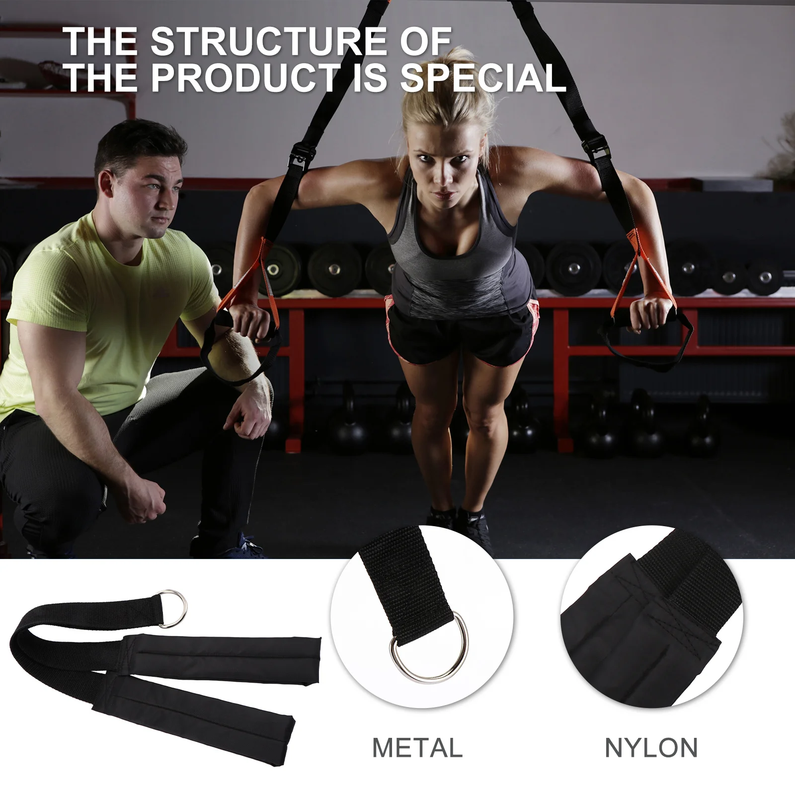 Linka do ćwiczeń tricepsów, wytrzymała linka nylonowa do ćwiczeń bicepsów, pleców i ramion, do domowej siłowni, systemu bloczkowego.