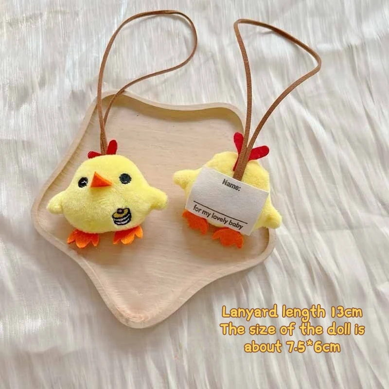 Мультяшный цыпленок, детский подвесной ярлык с именем от потери, Детская бирка с именем, брелок, сумка, подвесные украшения, аксессуары, подарки
