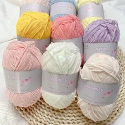 40g Pile Yarn Soft Chenille Yarn for Knitting Velvet Texturized Knitted Crochet Yarn Warm Line Threads To Knit Needlework Doll
