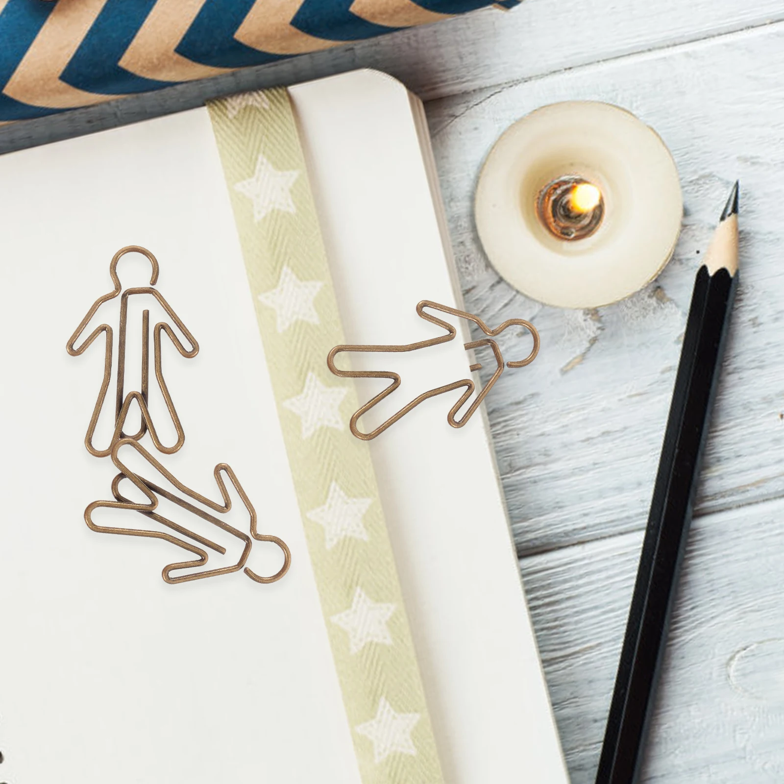 

Cute Metal Paper Clips Small Office Decorative Document File Cartoon Bookmark Adorable Compact Light Creative Unique