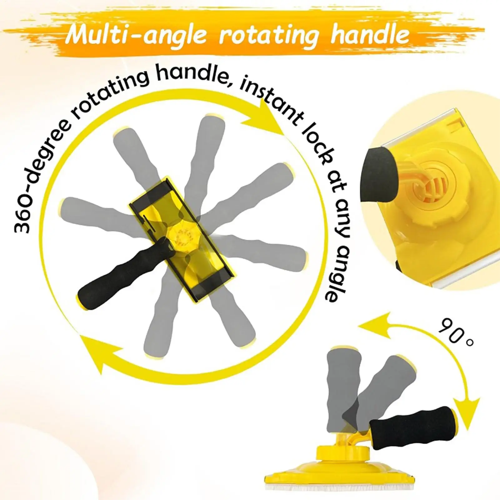Edge Painting Tool Corner Brush Kit 360 Degree Rotation Handle Paint Pad Tray Set For Home Renovation Wall Ceiling Door Frame