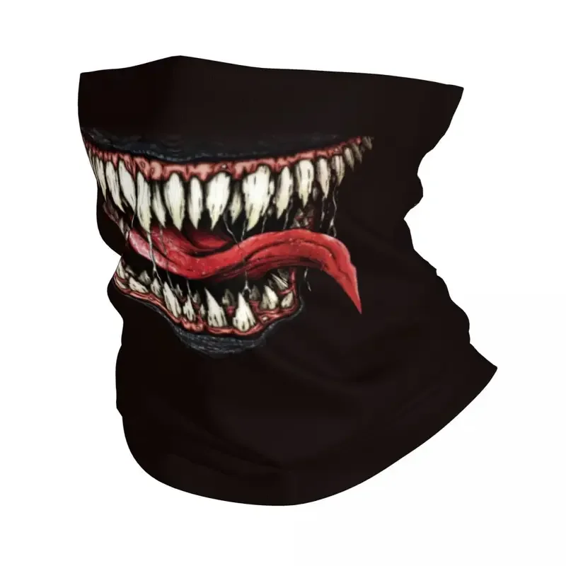 Alien Symbiote Bandana Winter Neck Warmer Men Windproof Wrap Face Scarf for Hiking Horror Monster Xenomorph Gaiter Headband