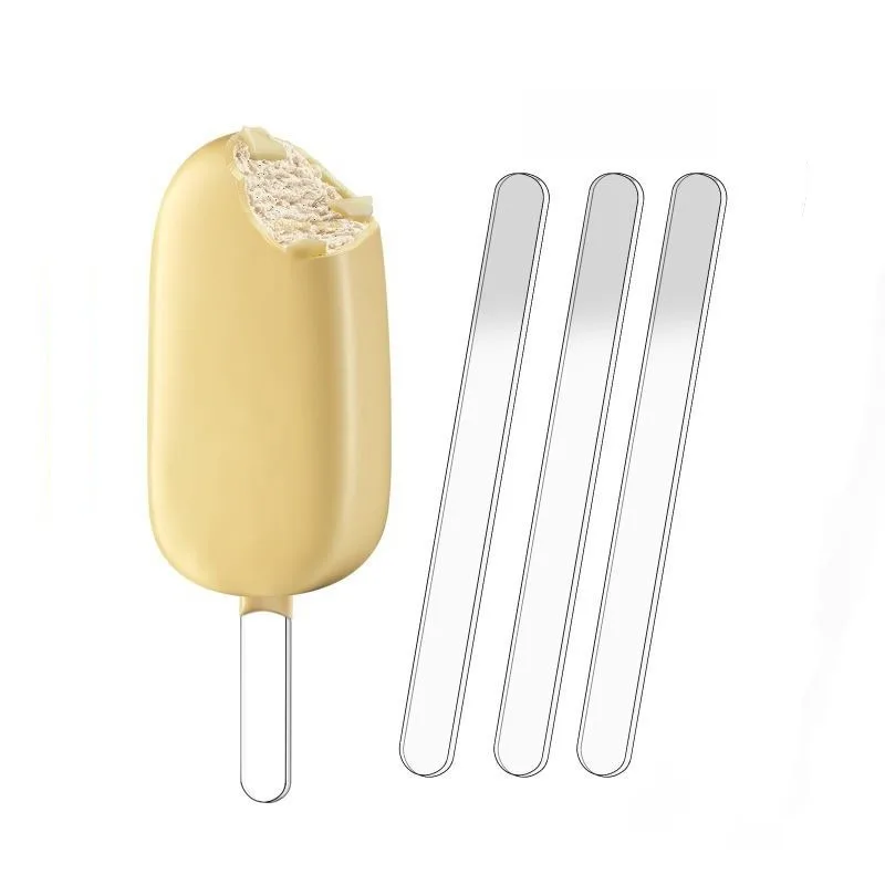 10/100pcs Acrylic Ice Cream Sticks Creamsicle Cakesicle Cake Candy Pop Sticks Reusable DIY Popsicle Crafts Kitchen Gadget Tools - view 5