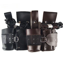PU Leather Haircut Scissors Bag Professional Salon Pouch Bag Hairdressing Scissors Case Holster Electric Clipper Storager Bag
