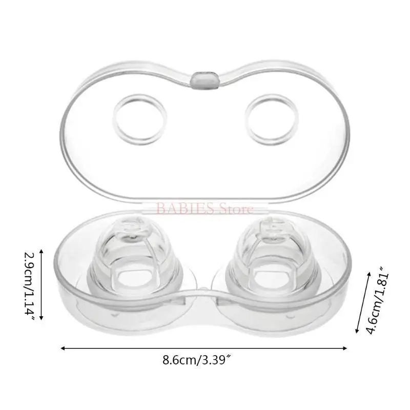 C9GB 1 Paar Silikon-Nippelkorrektor, schmerzloser Nippelsauger, Abzieher, Aspirator für die Korrektur flacher umgekehrter bei