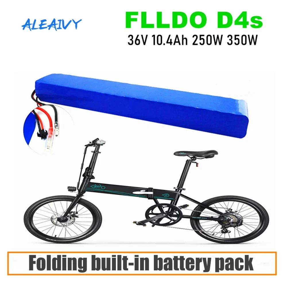 36V foldable built-in battery 10s4p 10.4Ah 18650 lithium battery pack 250W 350W 42V 10400mah for fiido D4s battery