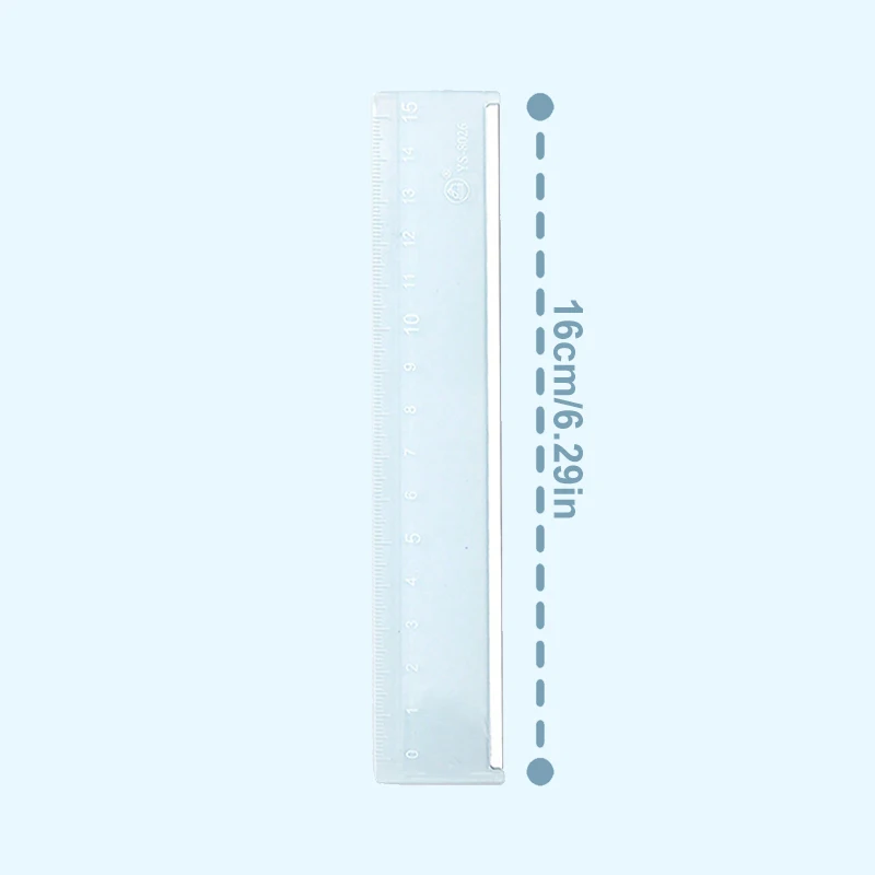 1PC 15cm Straight Ruler Transparent Plastic Ruler Drawing Tool Desk Accessories Student Stationery School Office Supplies