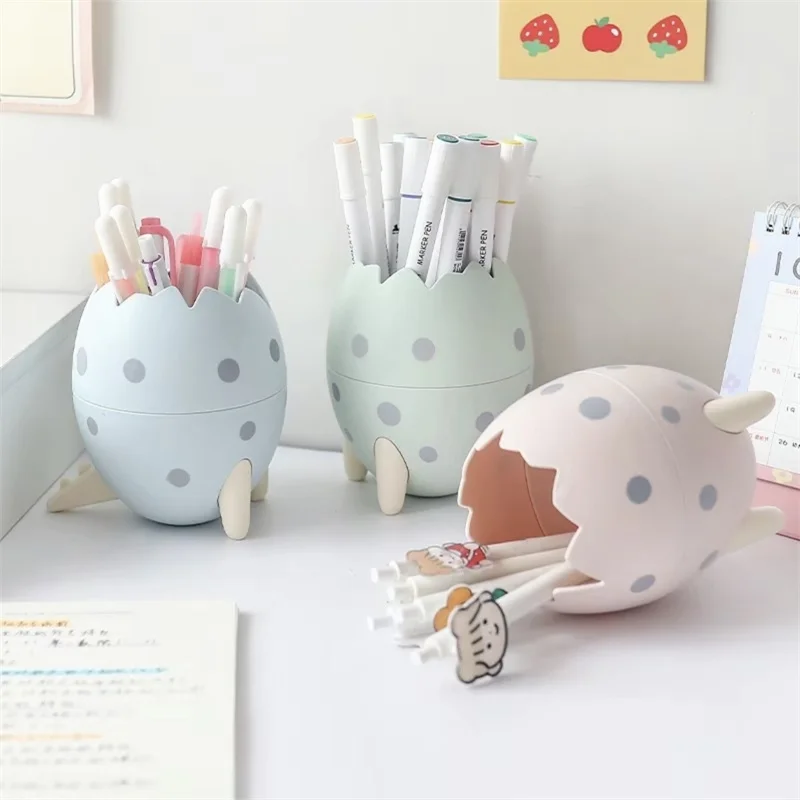 Dinosaur Egg Pen Holder For Desk Cute,Pink Pencil Holder For Desk,Pen Organizer For Desk Pen Cup Storage Desk Accessories