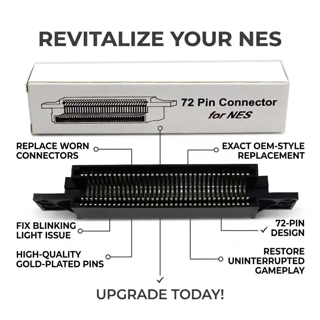 NES 72 Pin Connector Slots NES Game Card Socket NES Goldfing