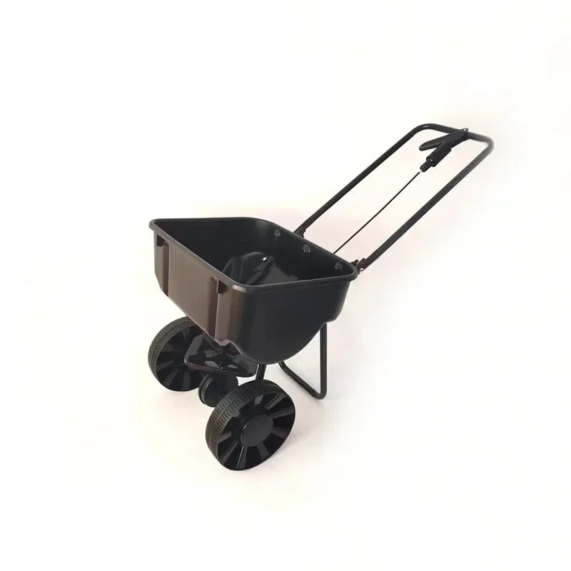 Spreader, lawn maintenance hand push fertilizer applicator, snow melting cart fertilizer applicator