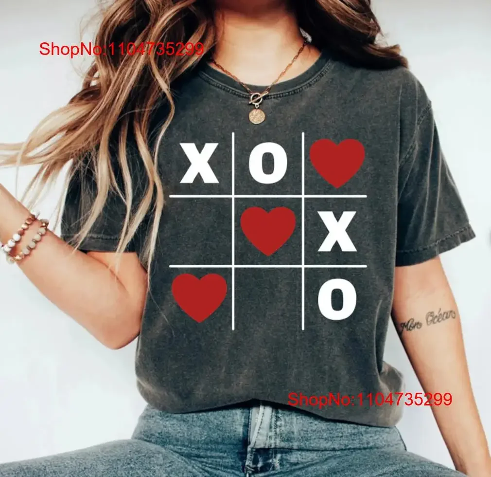 عيد الحب تي شيرت الحب Xoxo لطيف خمر غسلها امتدت موضة تنوعا للجنسين مصمم الملابس عادية أوم الرسم