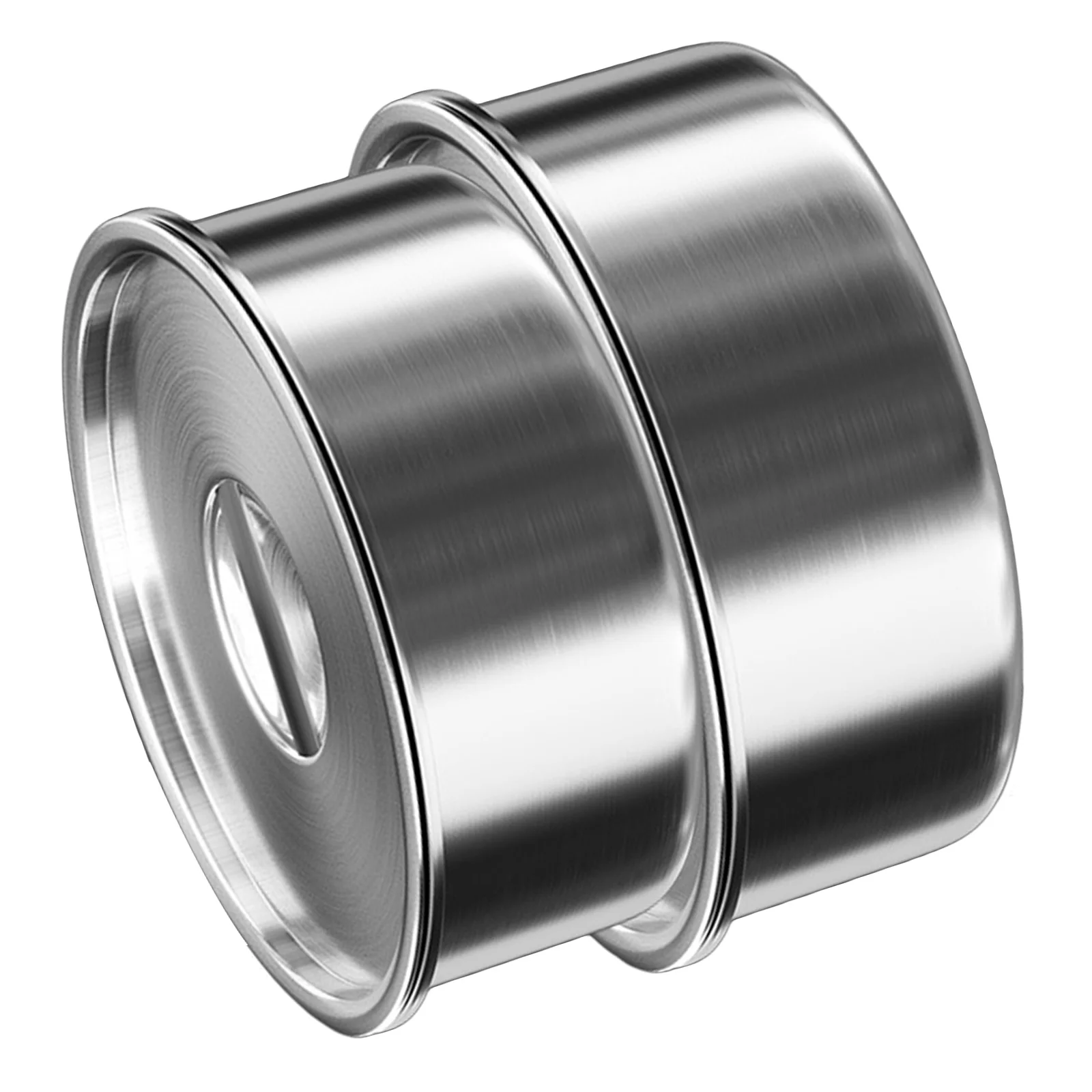 

2Pcs Stainless Steel Steamed Egg Bowls with Lid Round Rice Soup Bowl for Steaming Serving Mixing Home Outdoor Cooking