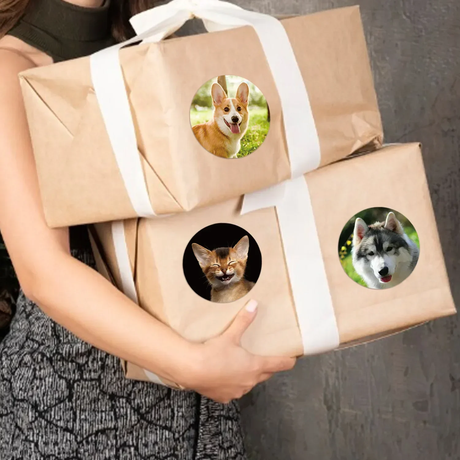 

Animal Cute Wall Sticker Pet Thanksgiving Decoration Self-Adhesive Stickers 1000 Rolls 3.8CM In Size Children's Cute Sticker