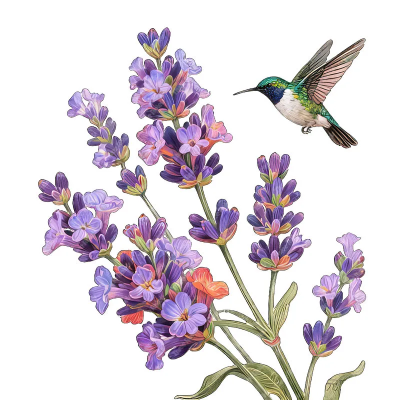 Three Ratels CFN76 Rural style purple flower wall stickers for home decoration