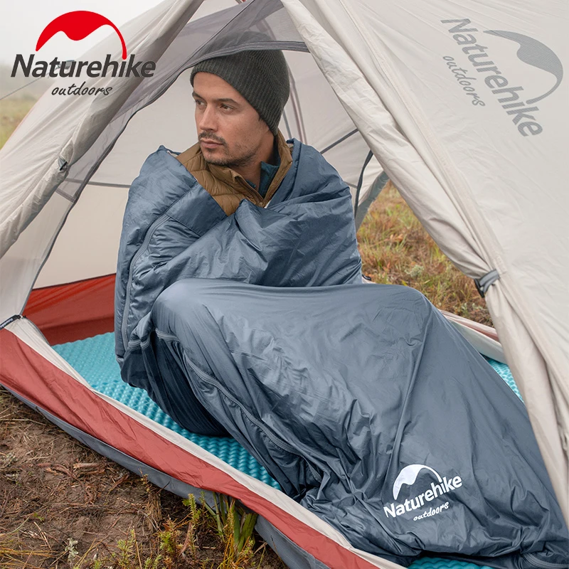 Naturehike Envelope Mini Sleeping Bag Ultralight Outdoor Camping Spring Summer waterproof Cotton Splicing Sleeping Bag