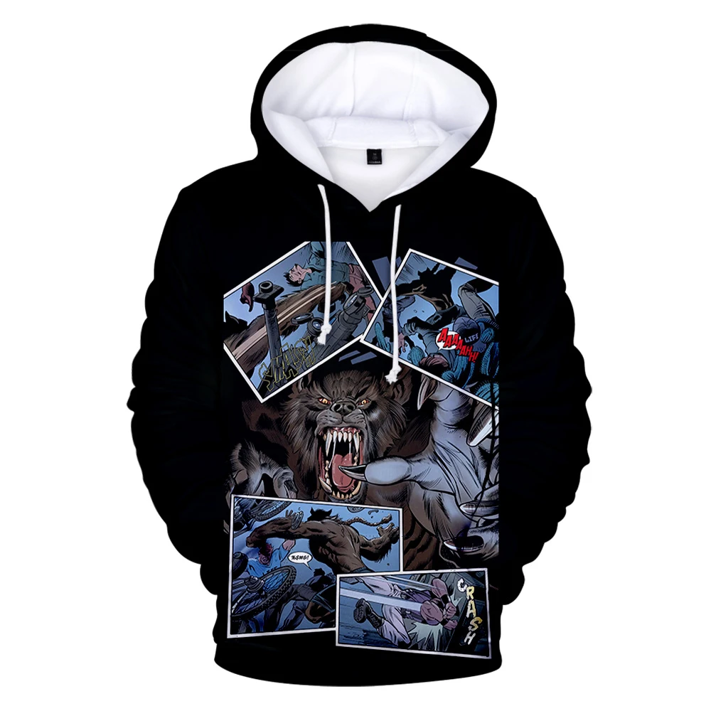 Nieuwe Film Weerwolf Bij Nacht Hoodie Unisex Vrouw Met Lange Mouwen Man Sweatshirt Harajuku Streetwear 3d Kleding