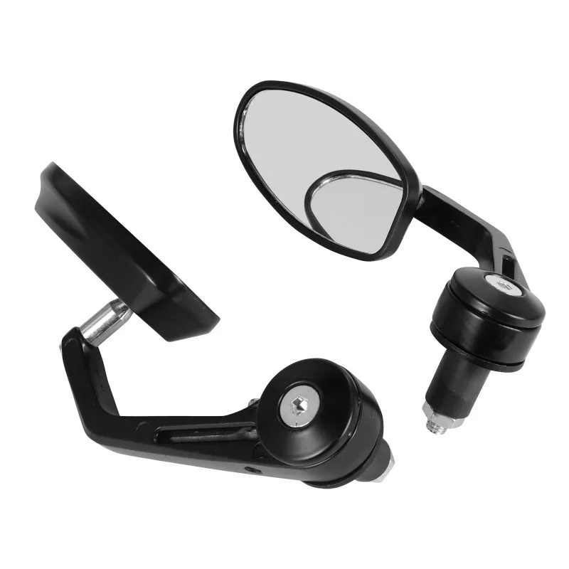 Motorcycle Electric Vehicle Rearview Mirror Handlebar Folding Mirror Handle Plug Reflector Rearview Mirror Rotatable Blue