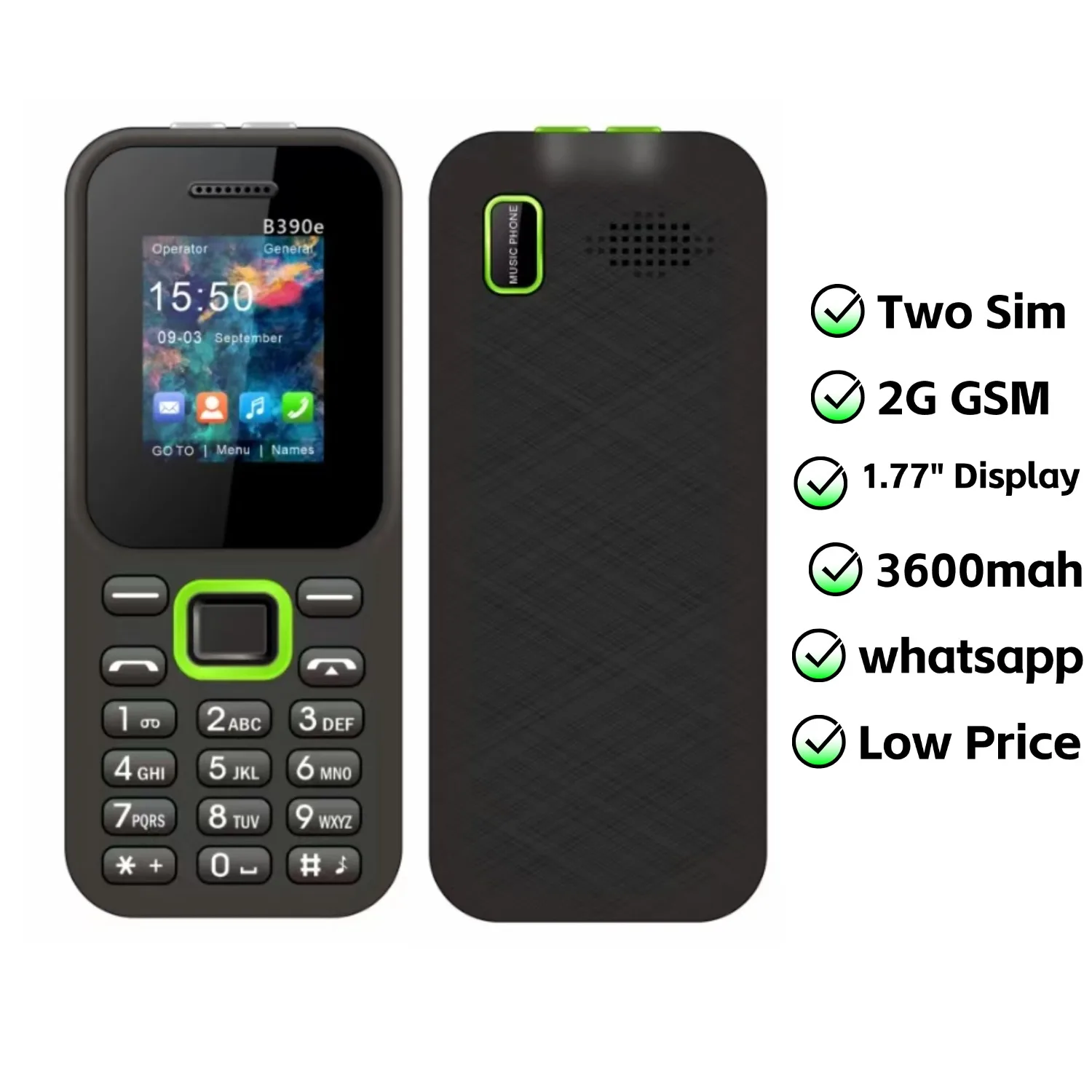Cheap 2G GSM Senior Mobile Phone 1.77