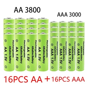 1.5 V AA + AAA NI MH Baterai AA Isi Ulang AAA Alkaline 3800-3000 mAh untuk Mainan Obor Jam Pemutar MP3 Ganti Baterai Ni-Mh 8 baterai worx 56v penjualan terbaik - №
