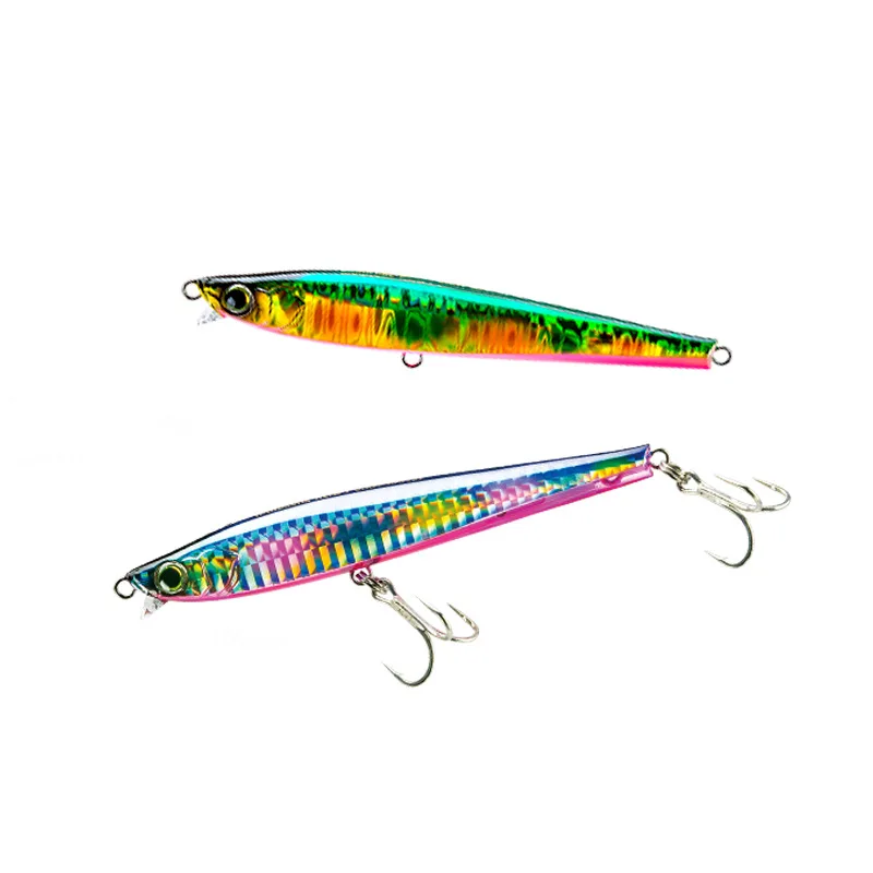 

2pcs Topwater Pencil 105mm/30g Sinking Minnow Fishing Lures Long Casting Saltwater Baits Shot Laser Swimbait Pesca Equipment