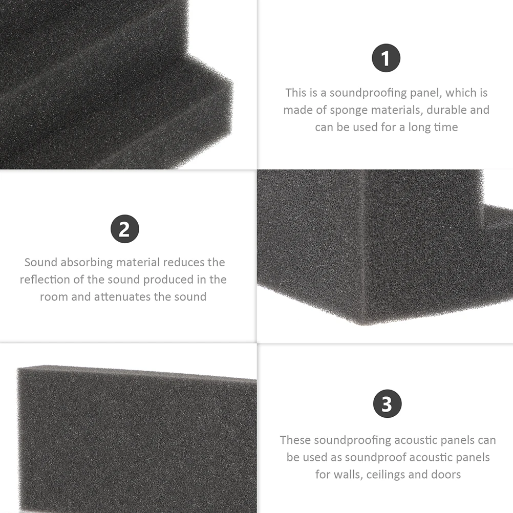 

6pcs Acoustic Foam Low Frequency Sound Absorbing Cotton Bass Trap Panels Trapezoidal Recording KTV