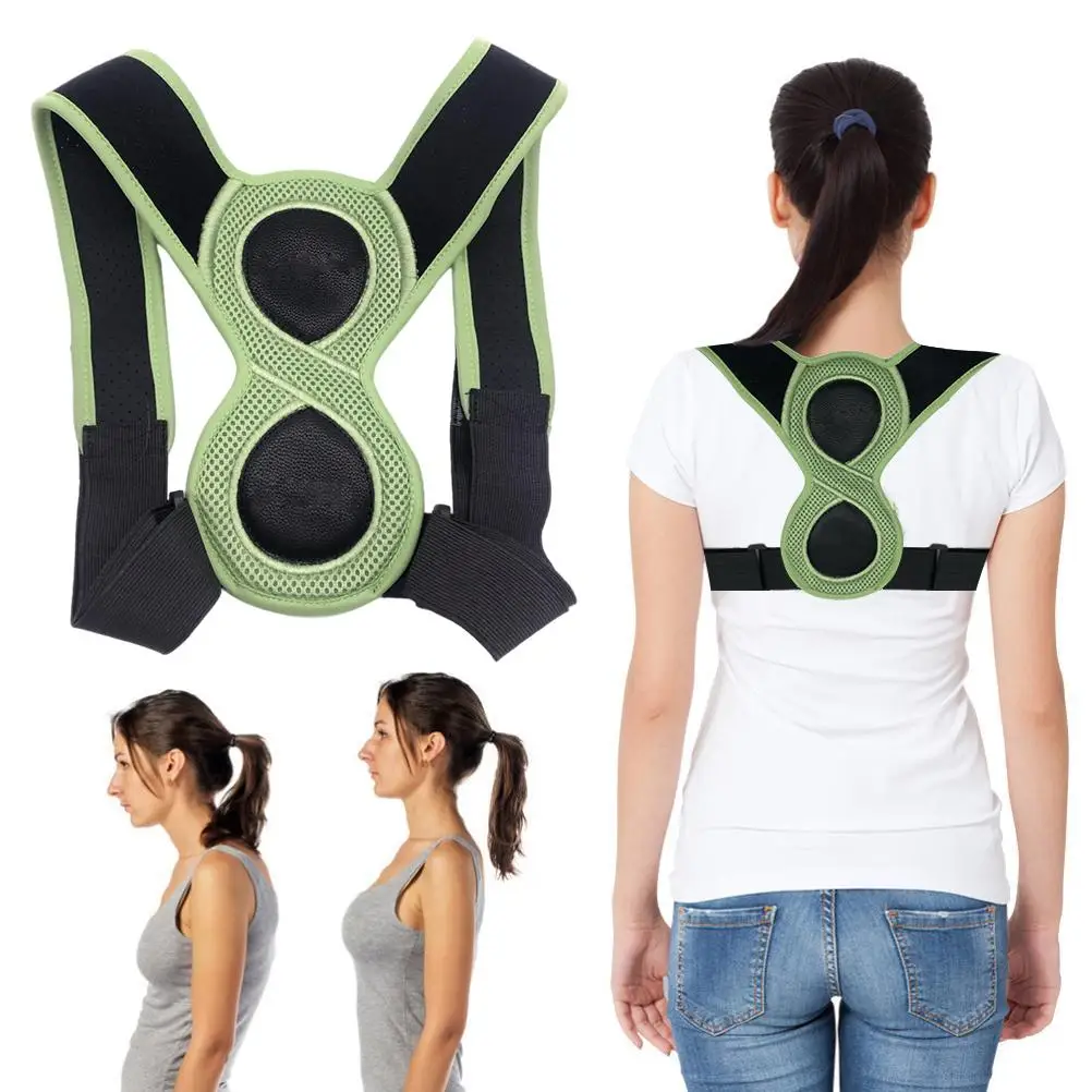 8 Shaped Posture Corrector for Kids Adults Adjustable Upper Back Brace Support for Neck Back Shoulder Spine